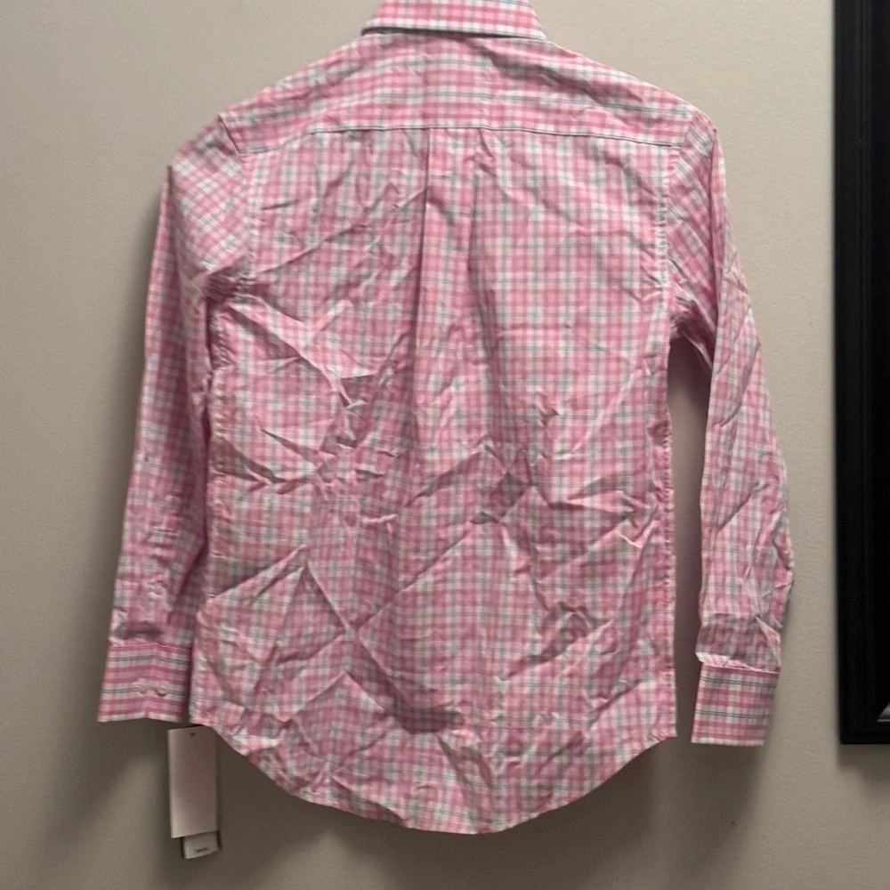 Ralph Lauren Boys Plaid Button Down Shirt in Blue and Pink Boys Broad Creek